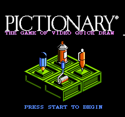 Pictionary - The Game of Video Quick Draw (USA) Title Screen